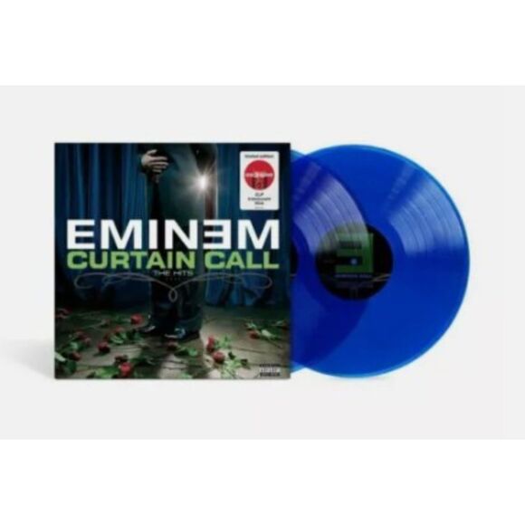 VINYL Emenim: Curtain Call The Hits Exclusive Translucent Blue 2 LP - NEW/SEALED - Picture 3 of 4